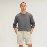 The Essential Organic Long-Sleeve Tee | Heathered Charcoal