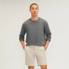 The Essential Organic Long-Sleeve Tee | Heathered Charcoal