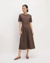The Dream Short-Sleeve Dress | Earth Brown