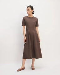 The Dream Short-Sleeve Dress | Earth Brown