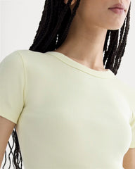 The ’90s Rib Tee | Light Yellow