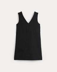 Ponte V-Neck Mini Dress | Black