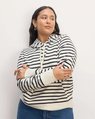 The Off-Duty Terry Hoodie | Bone / Black