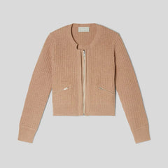 The Cropped Cotton-Merino Bomber | Chestnut