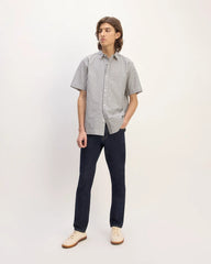 The Supima® Short-Sleeve Poplin Shirt | Optic White / Black