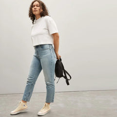 The Organic Cotton Cropped Tee | White