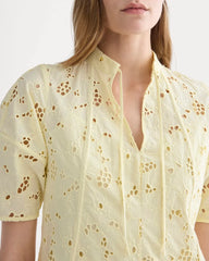 The Eyelet Midi Dress | Light Yellow