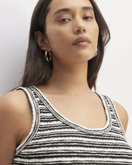 The Cozy Rib Tank | Bone / Black