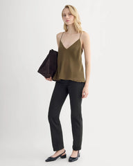 The Tie Back Cami in Washable Silk | Beech