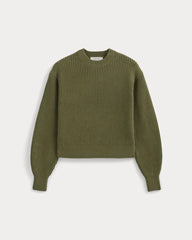 Cropped Ribbed Crew in Everyday Cotton | Mayfly
