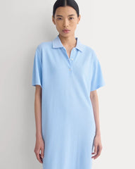 Pique Polo Short-Sleeve Dress | Open Air Blue
