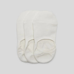 The Organic Cotton No-Show Sock 3-Pack | White