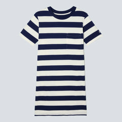The Organic Cotton Weekend Tee Dress | Navy / Canvas