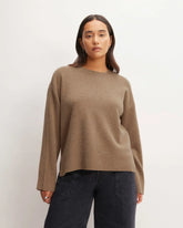 The Good Merino Wool Crewneck Sweater | Praline