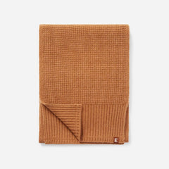 The Felted Merino Waffle-Knit Scarf | Deep Camel