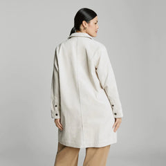 The Corduroy Long Shirt Jacket | Sandstone