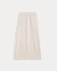 Lace-Knit Maxi Skirt | Bone