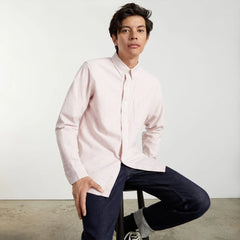 The Slim-Fit Japanese Oxford | Red / White | Regular