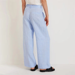 The Linen Way-High® Drape Pant  | Light Blue