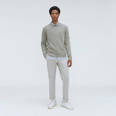 The Merino-Blend Crewneck Sweater |  Heathered Grey