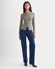 Button-Up Top in Butterluxe | Taupe