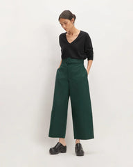 The Structured Cotton Belted Pant | Scarab
