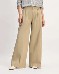 The Pleated Wide-Leg Chino | Trench Coat Khaki