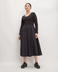 The Long-Sleeve Riviera Dress | Black