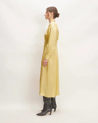 The Hammered Satin Shirt Dress | Raffia