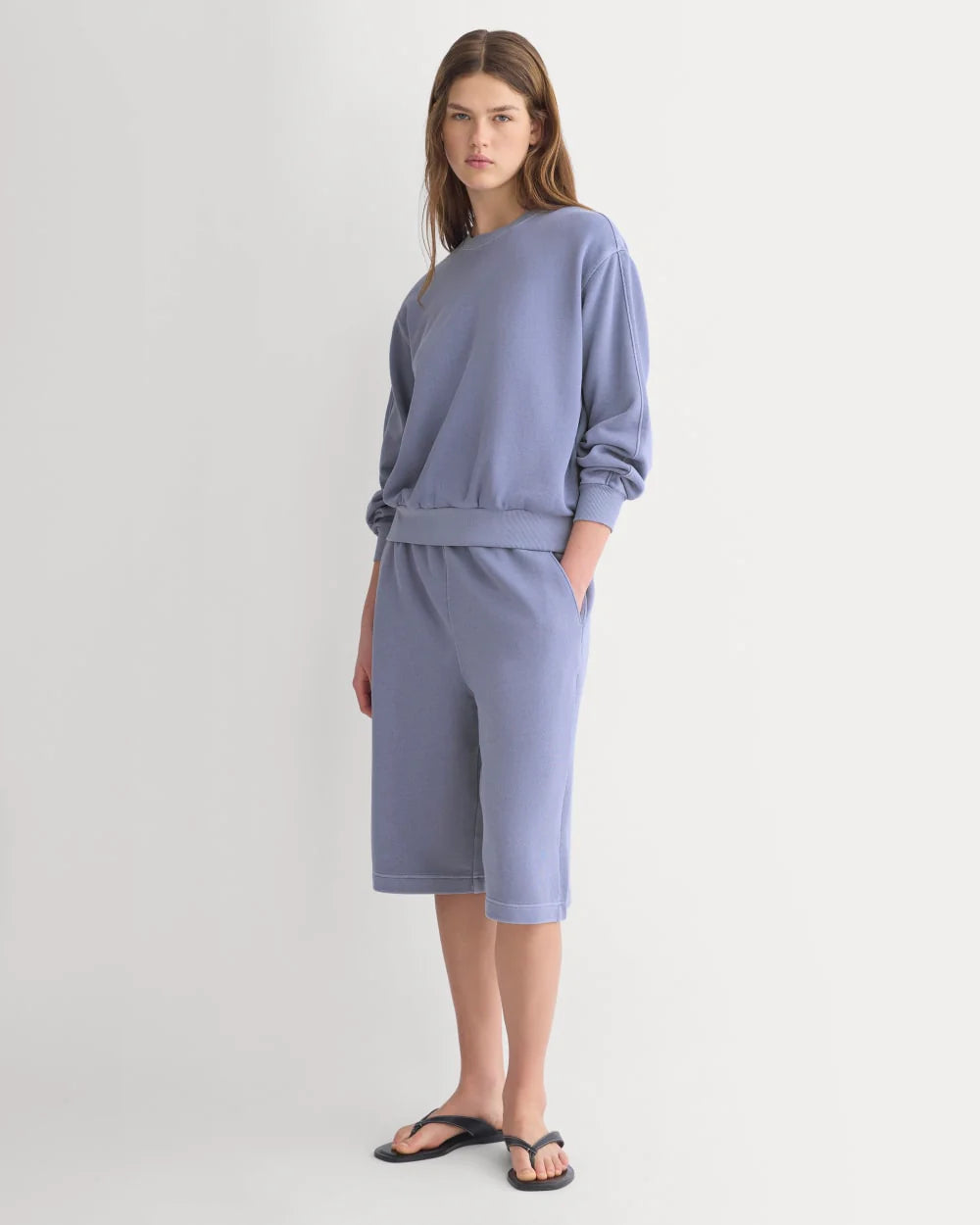 Lightweight Terry Long Shorts | Velvet Morning Garment Dye