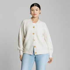 The Felted Merino Cardigan | Heathered Oat