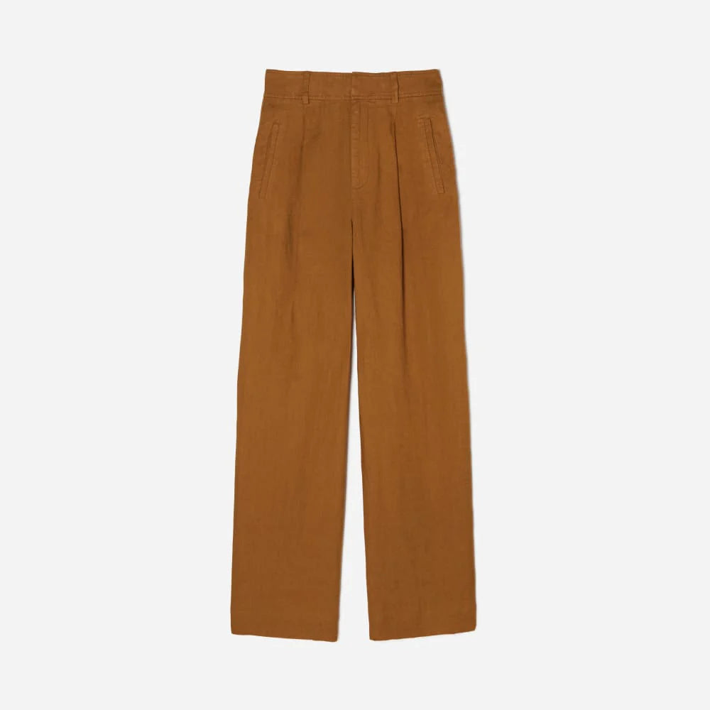 The Linen Way-High® Drape Pant  | Tawny Brown