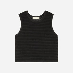 The Crochet Knit Cami | Black