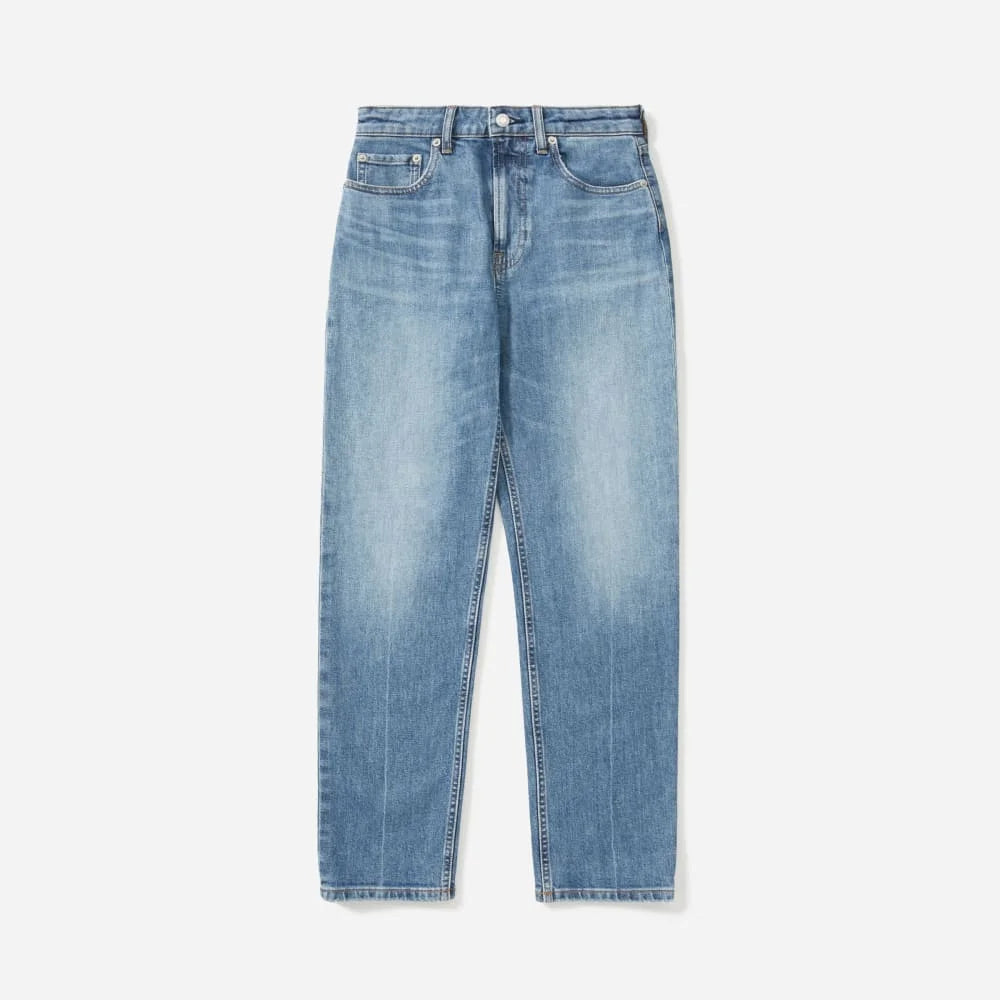 The Super-Straight Jean | Medium Blue Wash | Ankle