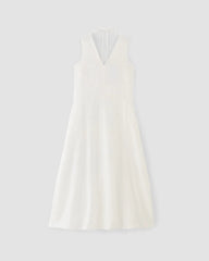 The Linen Eyelet Maxi Dress | White Eyelet