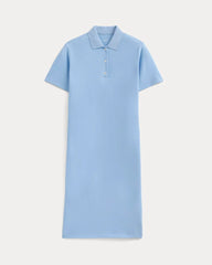 Pique Polo Short-Sleeve Dress | Open Air Blue
