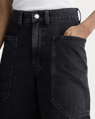 The Way-High® Gardener Cropped Jean | Washed Black