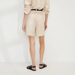 The Linen Way-High® Drape Short | Bone / Caramel