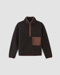 The ReNew Fleece Oversized Half-Zip | Black