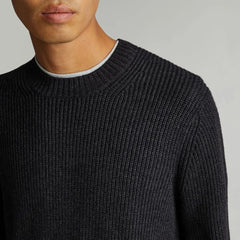 The No-Sweat Ribbed Crew | Heather Ash