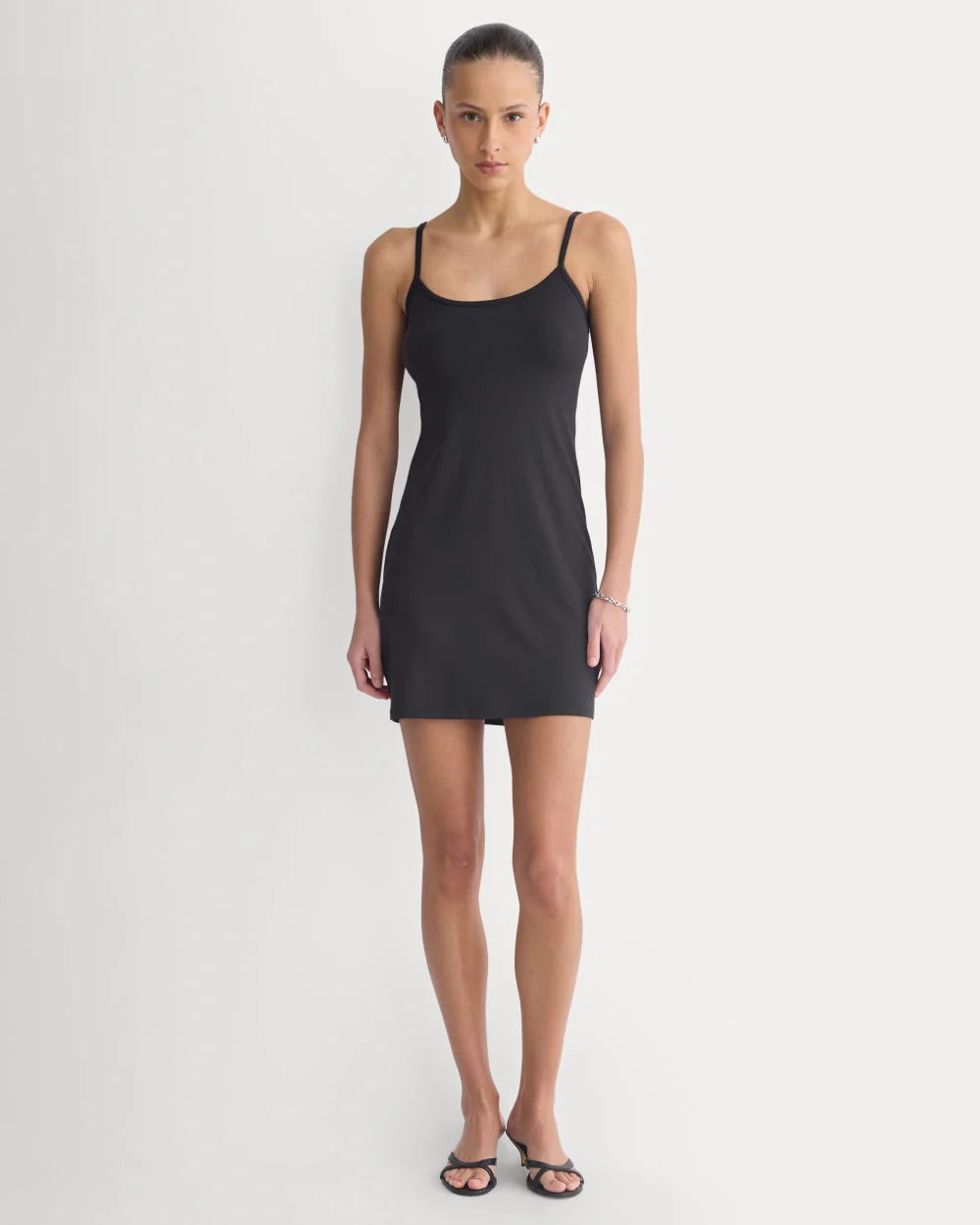 Knit Cami Mini Dress | Black