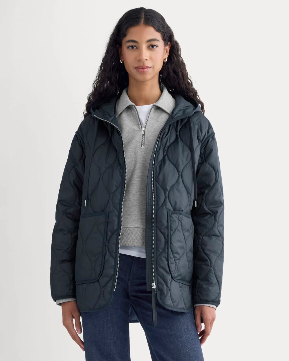 ReNew Quilted Hooded Liner | Navy