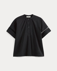 The Lace Trim Popover | Black