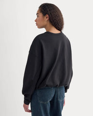 Lightweight Terry Bubble Sweatshirt | Black