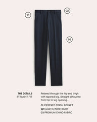 The Transit Chino | Deep Navy | Straight