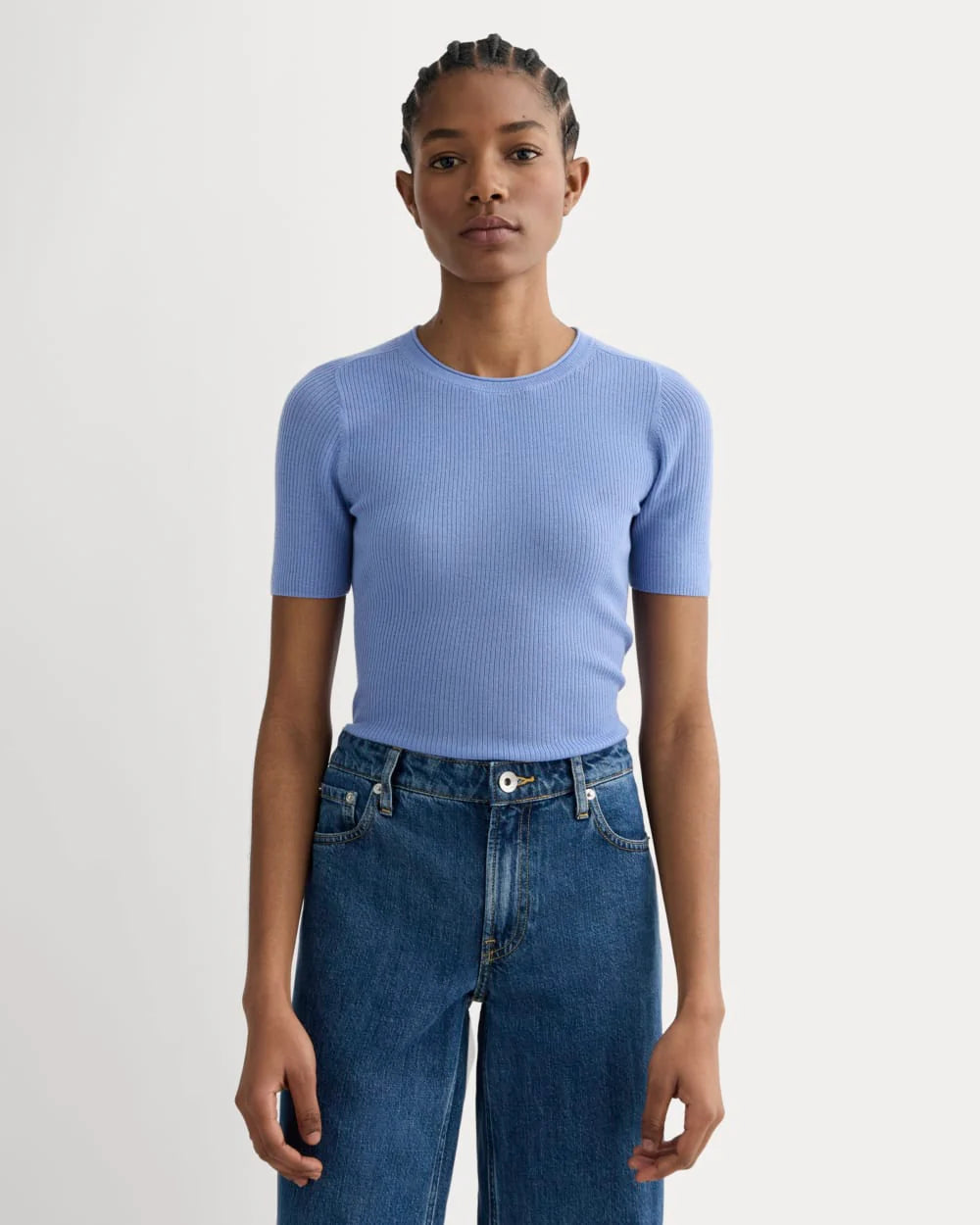The Sweater Tee in Ultrasoft Merino | Bluebell