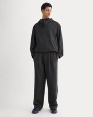 Luxe Fleece Pleated Sweatpant | Black