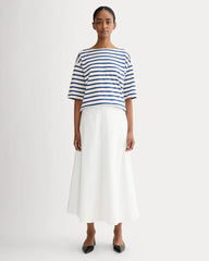 The Mariner Oversized Tee | Bone / Mazarine Blue