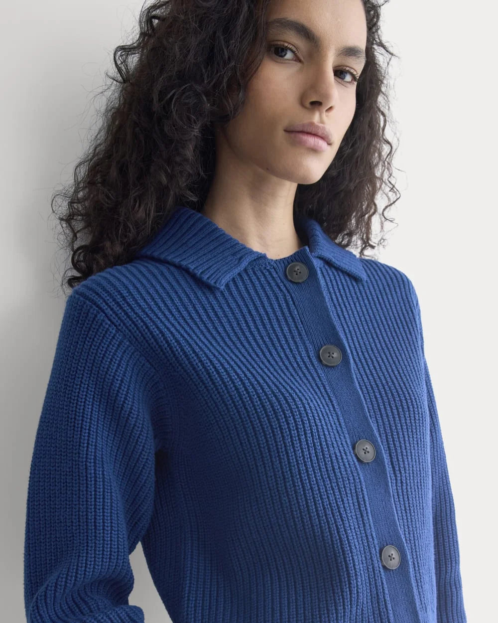 Shrunken Cardigan in Everyday Cotton | Estate Blue