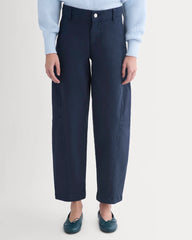 Twisted Seam Barrel Pant | Navy